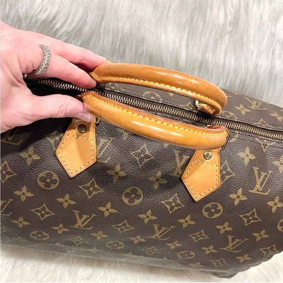GREAT CONDITION! Authentic Louis Vuitton Speedy 35 Shoulder Bag Tote Handbag - Picture 8 of 14